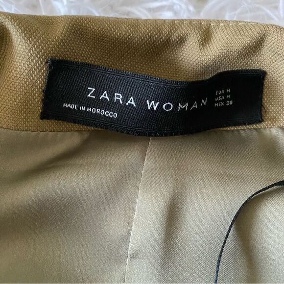 Zara Open Drape Tan Relaxed Fit Blazer Size M - Picture 6 of 6